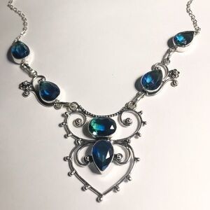 Tourmaline Stamped 925 Sterling Silver Necklace